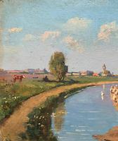 Josef Harencz Original Canal & Swan Landscape Oil Painting (5 of 10) Josef Harencz Original Canal & Swan Landscape Oil Painting (5 of 10)