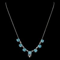 Art Deco Blue Zircon Lavaliere Necklace Silver 20ct of Zircon c.1920 (4 of 6) Art Deco Blue Zircon Lavaliere Necklace Silver 20ct of Zircon c.1920 (4 of 6)