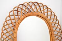 1970's Vintage Italian Bamboo Rattan Mirror by Franco Albini (3 of 5) 1970's Vintage Italian Bamboo Rattan Mirror by Franco Albini (3 of 5)