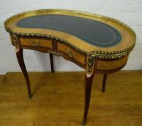 Quality satinwood & mahogany kidney shaped writing desk by h&l Epstein (8 of 8) Quality satinwood & mahogany kidney shaped writing desk by h&l Epstein (8 of 8)