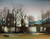 Ronald Folland (1932-1999) Original Signed Winter Village Landscape Oil Painting (2 of 12) Ronald Folland (1932-1999) Original Signed Winter Village Landscape Oil Painting (2 of 12)