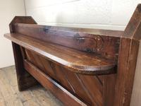 Antique Pitch Pine Church Pew with Enamel Number 28 (11 of 12) Antique Pitch Pine Church Pew with Enamel Number 28 (11 of 12)