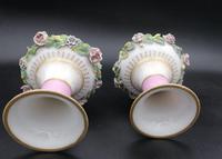 Pair of Antique French Porcelain Vases with Appliquéd Flowers (3 of 4) Pair of Antique French Porcelain Vases with Appliquéd Flowers (3 of 4)