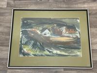 Scottish Mixed Media Painting Cottages in Ayrshire Signed Robert Sinclair Thomson 1915-1983 ARSA, RSW (23 of 27) Scottish Mixed Media Painting Cottages in Ayrshire Signed Robert Sinclair Thomson 1915-1983 ARSA, RSW (23 of 27)