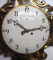 Impressive French Carved Cartel Wall Clock 8 Day Movement Scrolling leaf design 84cm High (4 of 13) Impressive French Carved Cartel Wall Clock 8 Day Movement Scrolling leaf design 84cm High (4 of 13)