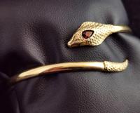 Vintage 9ct Gold Snake Bangle, Garnet (13 of 13) Vintage 9ct Gold Snake Bangle, Garnet (13 of 13)