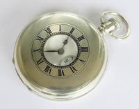 Pocket Watch: Antique Silver Half Hunter Pocket Watch 1923