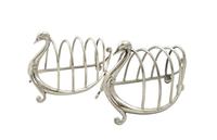Pair of Antique Victorian Sterling Silver Swan Toast Racks 1899 (6 of 10) Pair of Antique Victorian Sterling Silver Swan Toast Racks 1899 (6 of 10)