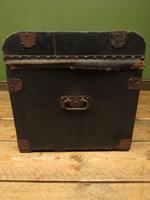 Antique Black Chest Trunk Storage Box, Steamer Trunk (8 of 13) Antique Black Chest Trunk Storage Box, Steamer Trunk (8 of 13)