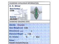 0.92ct Emerald & 1.38ct Diamond, 15ct Yellow Gold Marquise Ring - Antique c.1910 (6 of 9) 0.92ct Emerald & 1.38ct Diamond, 15ct Yellow Gold Marquise Ring - Antique c.1910 (6 of 9)