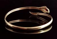 Vintage 9ct Gold Snake Bangle, Garnet (3 of 13) Vintage 9ct Gold Snake Bangle, Garnet (3 of 13)