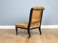 19th Century Victorian Ebonised Slipper Chair (5 of 7) 19th Century Victorian Ebonised Slipper Chair (5 of 7)