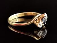 Antique Diamond & Sapphire Crossover Ring, 18ct Gold (11 of 12) Antique Diamond & Sapphire Crossover Ring, 18ct Gold (11 of 12)