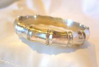 Antique Sterling Silver Bamboo Bangle 1942 WW2 Wide Silver Bracelet 7 1/4" Length (4 of 10) Antique Sterling Silver Bamboo Bangle 1942 WW2 Wide Silver Bracelet 7 1/4" Length (4 of 10)