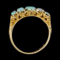 Antique Edwardian Opal Five Stone Ring 18ct Gold Dated 1908 (4 of 6) Antique Edwardian Opal Five Stone Ring 18ct Gold Dated 1908 (4 of 6)