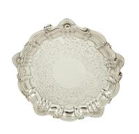 Antique Victorian Sterling Silver 6" Card Tray 1891 (9 of 9) Antique Victorian Sterling Silver 6" Card Tray 1891 (9 of 9)