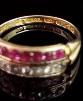 Antique Victorian Ruby, Diamond and Pearl Ring, Double Row, 15ct Gold (10 of 12) Antique Victorian Ruby, Diamond and Pearl Ring, Double Row, 15ct Gold (10 of 12)