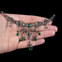 Antique Victorian Art Nouveau Green Paste Garland Necklace Silver c.1900 (2 of 8) Antique Victorian Art Nouveau Green Paste Garland Necklace Silver c.1900 (2 of 8)