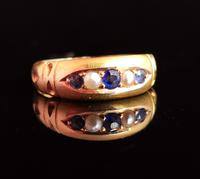 Victorian Sapphire & Pearl Ring, 15ct Gold (2 of 11) Victorian Sapphire & Pearl Ring, 15ct Gold (2 of 11)