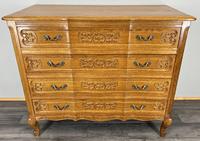 Chest of Drawers Vintage French Style Oak Carved Cabinet LOT 3972