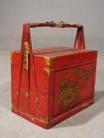 Attractive Early 20th Century Red Lacquer Picnic Basket (2 of 5) Attractive Early 20th Century Red Lacquer Picnic Basket (2 of 5)