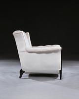 Unusual Pair of French Art Deco Ebonised Armchairs in a Crushed Velvet (4 of 8) Unusual Pair of French Art Deco Ebonised Armchairs in a Crushed Velvet (4 of 8)
