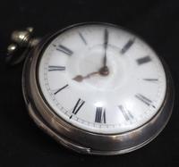 Antique Silver Pair Case Pocket Watch Fusee Verge Escapement Key Wind Enamel Dial James Bucknell (4 of 11) Antique Silver Pair Case Pocket Watch Fusee Verge Escapement Key Wind Enamel Dial James Bucknell (4 of 11)