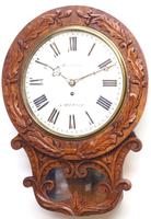 Rare Antique Irish Drop Dial Wall Clock 8 Day Single Fusee Movement Dial Signed Wallace of Limerick (8 of 9) Rare Antique Irish Drop Dial Wall Clock 8 Day Single Fusee Movement Dial Signed Wallace of Limerick (8 of 9)