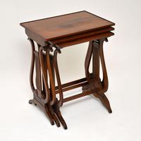Antique Regency Style Yew Wood Nest of Tables (2 of 8) Antique Regency Style Yew Wood Nest of Tables (2 of 8)