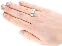 Gia Certified 3.09ct Diamond & Platinum Trilogy Ring - Antique & Contemporary (7 of 9) Gia Certified 3.09ct Diamond & Platinum Trilogy Ring - Antique & Contemporary (7 of 9)