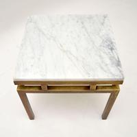 Vintage Italian Solid Brass & Marble Coffee / Side Table (6 of 7) Vintage Italian Solid Brass & Marble Coffee / Side Table (6 of 7)