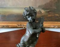 Fine Large 19th Century Antique Solid Bronze Cherub Sculpture Statue Figurine (7 of 13) Fine Large 19th Century Antique Solid Bronze Cherub Sculpture Statue Figurine (7 of 13)