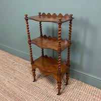 Fine Quality Small Victorian Figured Walnut Antique Whatnot (4 of 5) Fine Quality Small Victorian Figured Walnut Antique Whatnot (4 of 5)