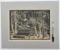 Mary Dudley Short (Molly Freeman), linocut print, Seated Buddha, 4/25, c1935 (5 of 6) Mary Dudley Short (Molly Freeman), linocut print, Seated Buddha, 4/25, c1935 (5 of 6)