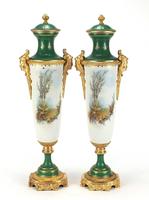 Large Pair of French Porcelain Vases with Gilt Bronze Mounts (4 of 5) Large Pair of French Porcelain Vases with Gilt Bronze Mounts (4 of 5)