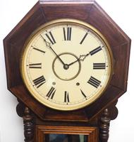Impressive Victorian American Drop Dial Wall Clock 8 Day Movement Inlaid Case (11 of 14) Impressive Victorian American Drop Dial Wall Clock 8 Day Movement Inlaid Case (11 of 14)