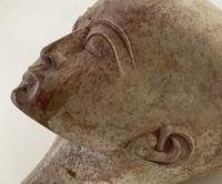 Egyptian Sculpted Alabaster Head (5 of 6) Egyptian Sculpted Alabaster Head (5 of 6)