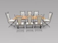 Set of Eight Steel Framed Chairs (6 of 6) Set of Eight Steel Framed Chairs (6 of 6)