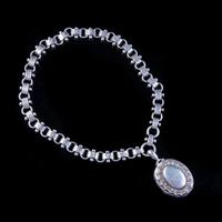 Antique Victorian Locket Collar Necklace Silver c.1880 (6 of 9) Antique Victorian Locket Collar Necklace Silver c.1880 (6 of 9)