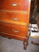 Oak Lead Glazed Bureau Bookcase (4 of 4) Oak Lead Glazed Bureau Bookcase (4 of 4)