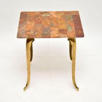 1950’s Vintage Brass & Onyx Side Table (3 of 5) 1950’s Vintage Brass & Onyx Side Table (3 of 5)