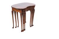 Walnut Nest of 3 Kidney Shape Tables c.1930 (2 of 7) Walnut Nest of 3 Kidney Shape Tables c.1930 (2 of 7)