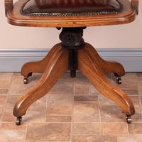 Teak Revolving Office Desk Chair (17 of 17) Teak Revolving Office Desk Chair (17 of 17)