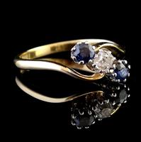 Vintage Art Deco Sapphire & Diamond Trilogy Ring (4 of 10) Vintage Art Deco Sapphire & Diamond Trilogy Ring (4 of 10)