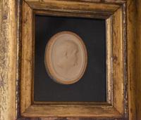 Framed Georgian Plaster Cast Profile Medallion (3 of 5) Framed Georgian Plaster Cast Profile Medallion (3 of 5)