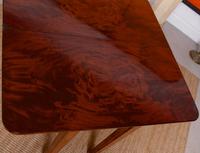 Writing Table 19th Century Flamed Mahogany Folding Card Console Table (12 of 12) Writing Table 19th Century Flamed Mahogany Folding Card Console Table (12 of 12)