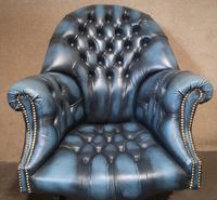 Directors Blue Leather Chesterfield Captains Office Chair (6 of 12) Directors Blue Leather Chesterfield Captains Office Chair (6 of 12)