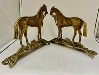 Pair of Antique Brass Door Horse Stops c.1910 (3 of 5) Pair of Antique Brass Door Horse Stops c.1910 (3 of 5)