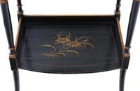 Victorian Oriental Chinoiserie Nest of Decorated Black Lacquer Tables (10 of 10) Victorian Oriental Chinoiserie Nest of Decorated Black Lacquer Tables (10 of 10)