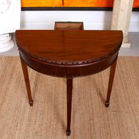 Edwardian Demilune Card Table Circular Mahogany (8 of 12) Edwardian Demilune Card Table Circular Mahogany (8 of 12)